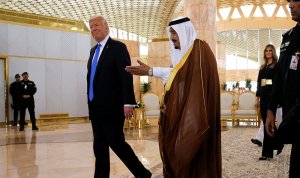 الرئيس الامريكى ترامب مع ملك السعودية
